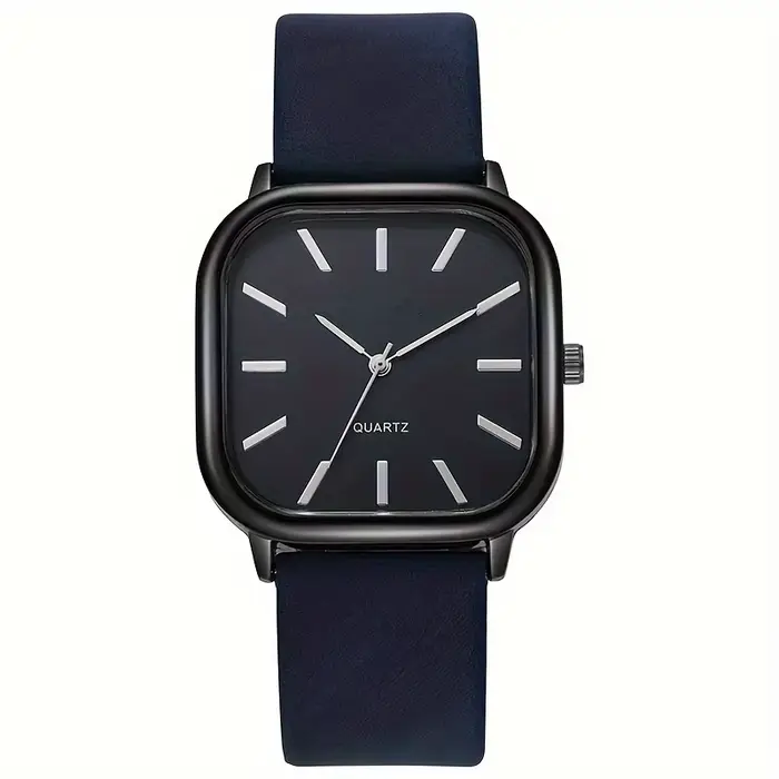 Nouvelle montre en cuir Simple hommes femmes montre-bracelet à Quartz mode élégant cadran carré mont