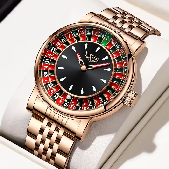 LIGE 2025 montres de luxe créatives hommes Roulette jeu cadran mode