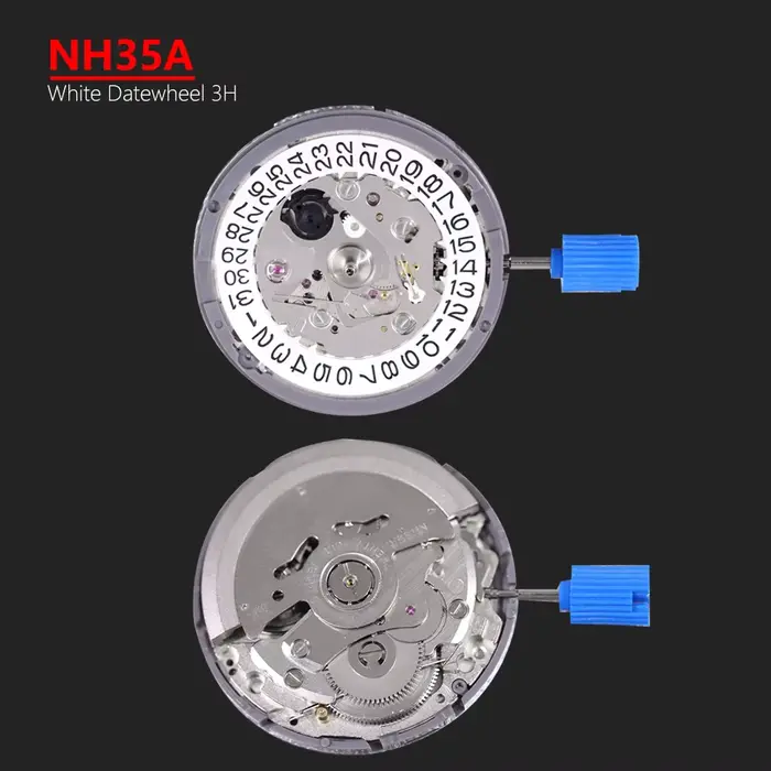 Mouvement mécanique NH35 24 bijoux haute précision avec roue de date blanche pour montres automatiques homme femme occassions spéciales
