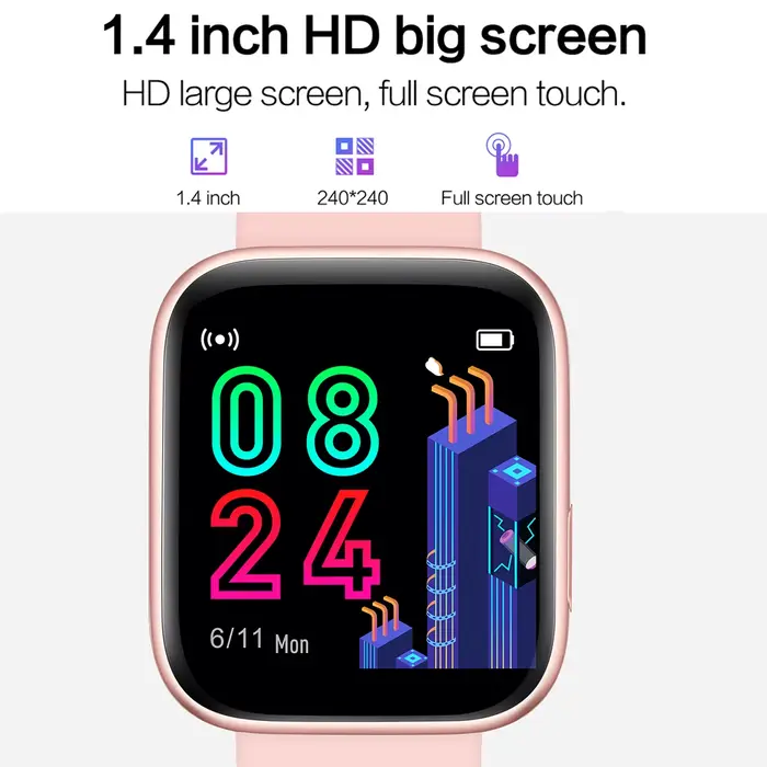 Montre intelligente de sport étanche pour femme avec suivi de la santé et du sommeil pour des entraînements efficaces et des journées bien organisées