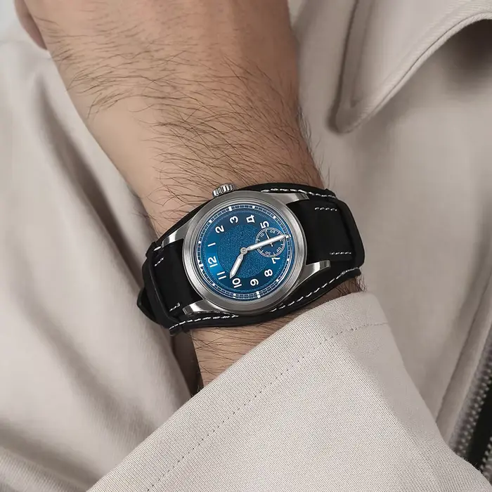 Montre de terrain vintage Boderry HOU H1 - Montre-bracelet mécanique automatique - Cadeau d'anniversaire élégant pour homme - Parfait pour un petit ami