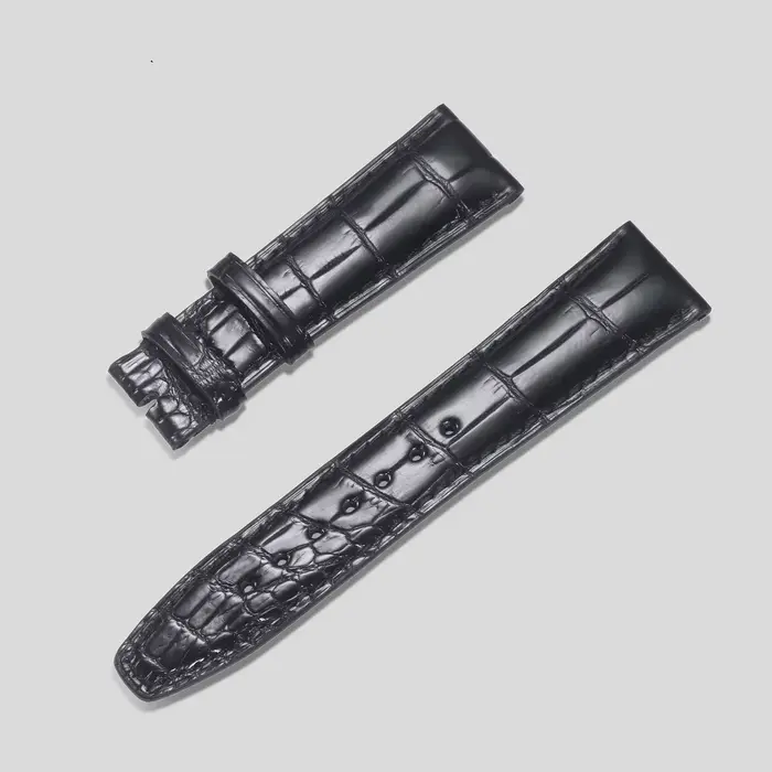 Bracelet de montre en cuir de crocodile HEMSUT élégant pour montres traditionnelles occasions spéciales