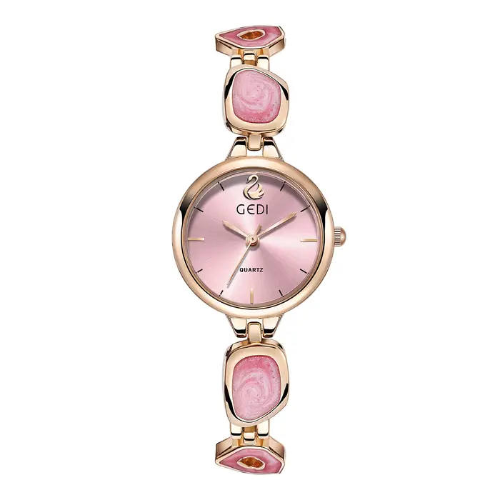 Montre pour femme Style chinois Bracelet montres rose oie Logo Image haute qualité étanche