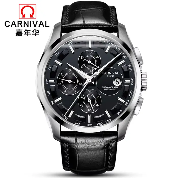 Montre automatique multifonction pour hommes