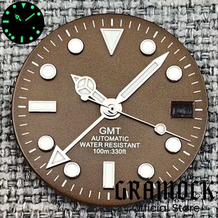 Gramock – cadran de montre Vintage marron café