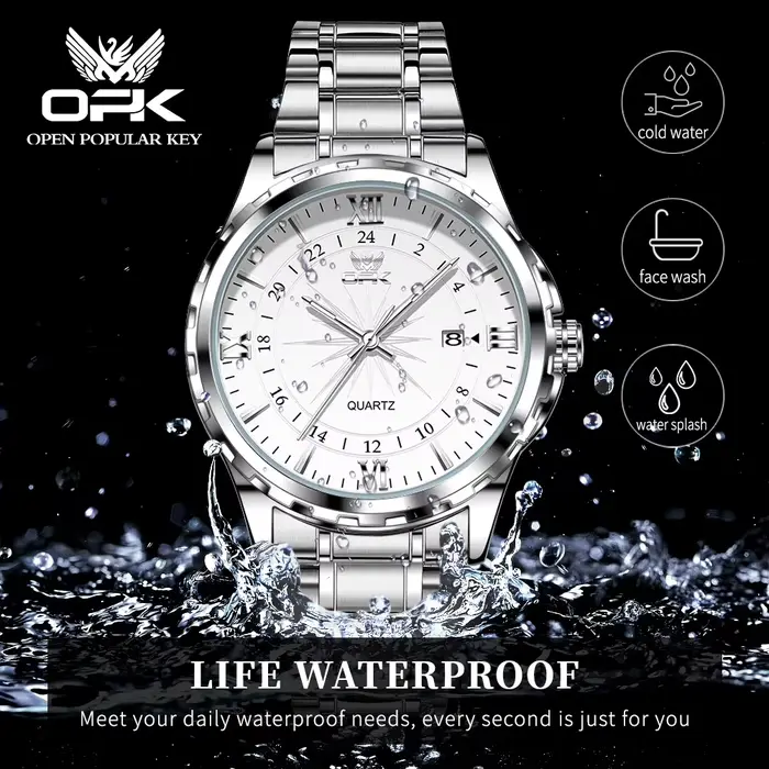 OPK 6003 montres pour hommes multifonctionnel chronographe montre-bracelet Original étanche lumineux Quartz montre automatique Reloj Hombre