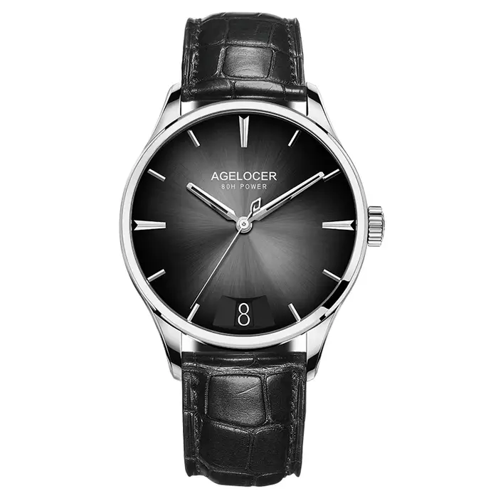 Montre AGELOCER Original Budapest pour homme, montre de luxe en or, grand calendrier, automatique, m