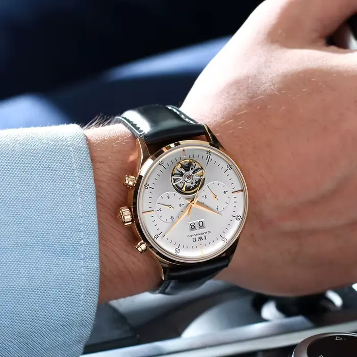 Montre carnaval mécanique robe montres pour hommes marques de luxe saphir automatique
