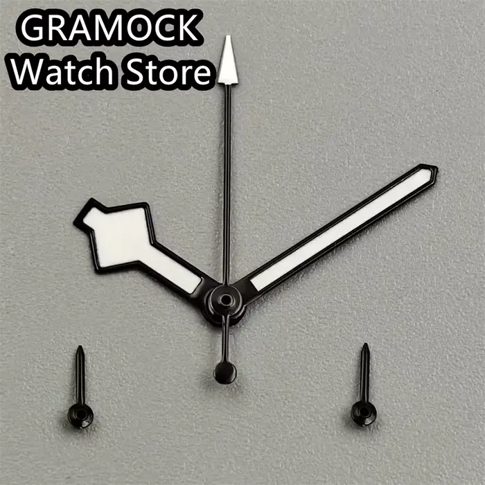 GRAMOCK-Aiguilles de flocon de neige pour homme, accessoires de montre, mouvement à quartz, blanc, n