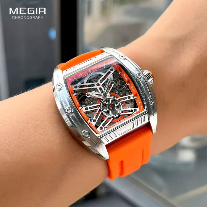 Montres Automatiques Orange pour Homme
