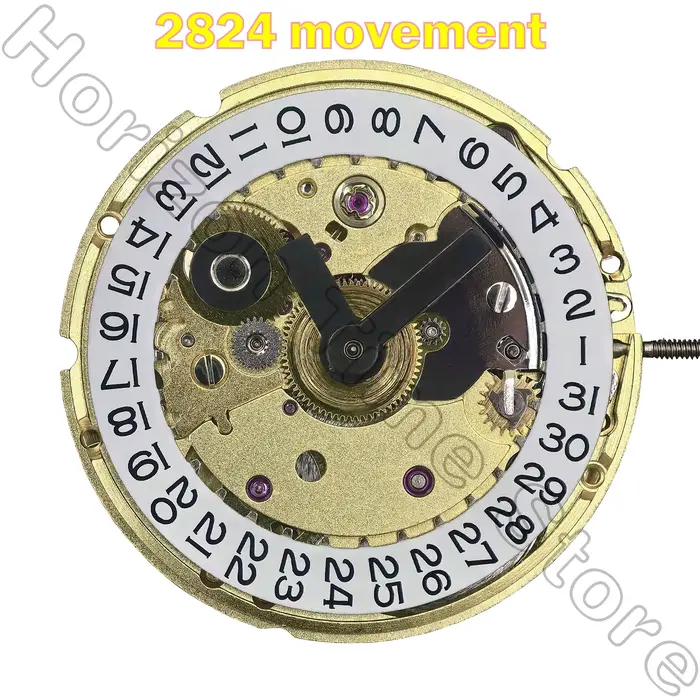 Mouvement automatique de haute précision 2824 pour montres homme et femme avec fonction date et 25 roulements à billes pour précision et durabilité