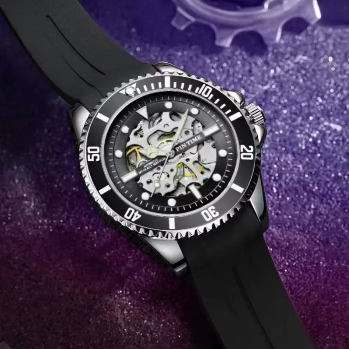 Montre squelette de luxe pour homme