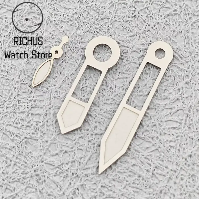 RICHUS ETA6497 argent/noir aiguilles de montre vert lumineux ajustement ETA 6497 6498 ST3600 3620 mouvement