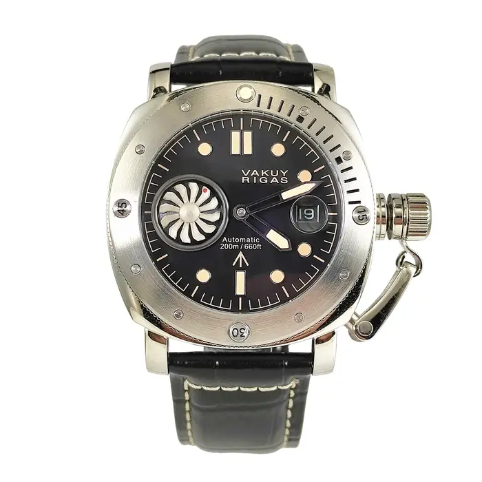 Montre militaire Vakuy automatique pour hommes, 44mm, Nautical Long March Commemorative, résistante à l'eau, avec mouvement Sea-Gull ST25, calendrier complet, super lumineuse