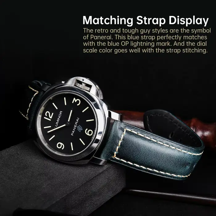 Bracelet de montre bleu fait à la main