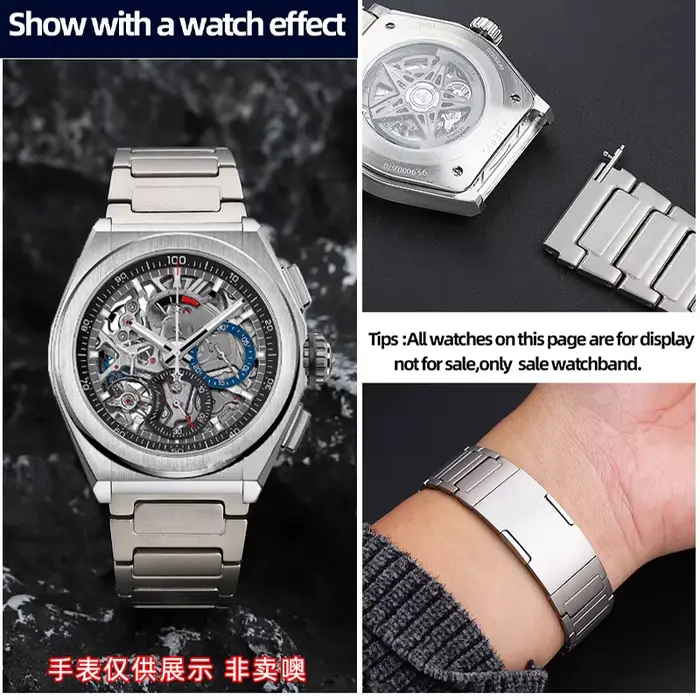 Bracelet de montre en alliage de titane pour homme