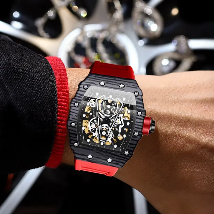 Montres mécaniques squelette BINBOND pour hommes