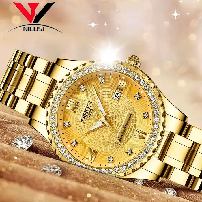 NIBOSI amoureux montre hommes femmes montres Relogio Feminino haut marque de luxe