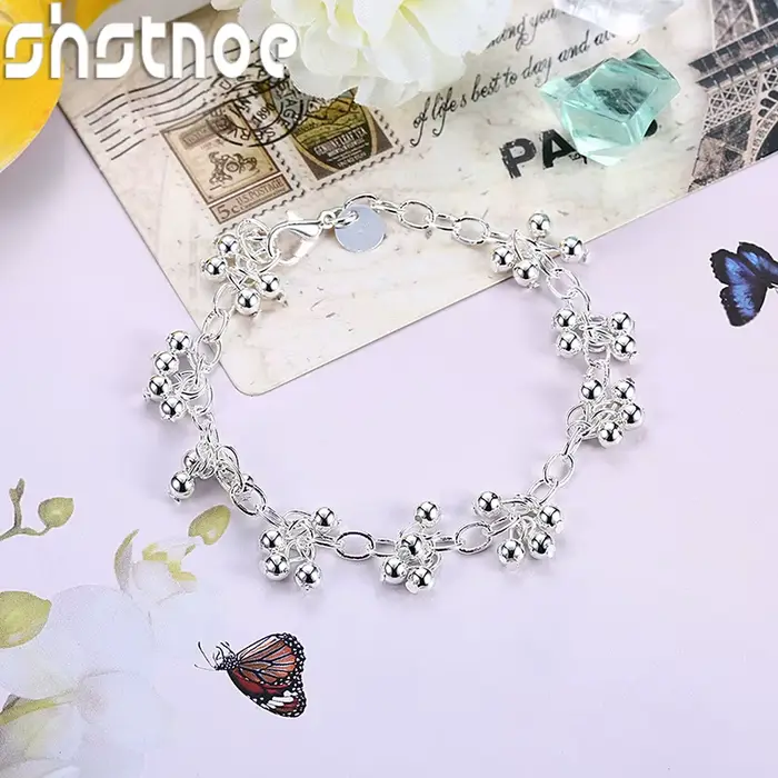 Bracelet multi-perles en argent sterling 925