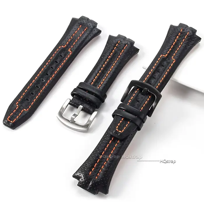 Bracelet de montre en cuir véritable 15x27mm
