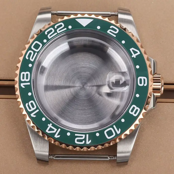 Boîtier de montre pour femme en or rose 40 mm pour cadran de 28