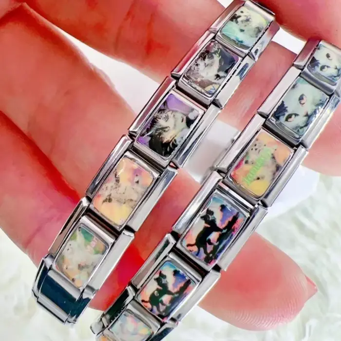 Bracelet à breloques en acier inoxydable style classique unisexe motif animal de compagnie pour femmes et hommes occasions spéciales