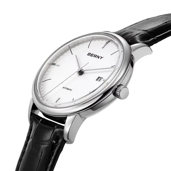 Montre automatique BERNY AM012M élégante avec Miyota 9015 pour hommes occasions spéciales minimaliste résistante à l'eau