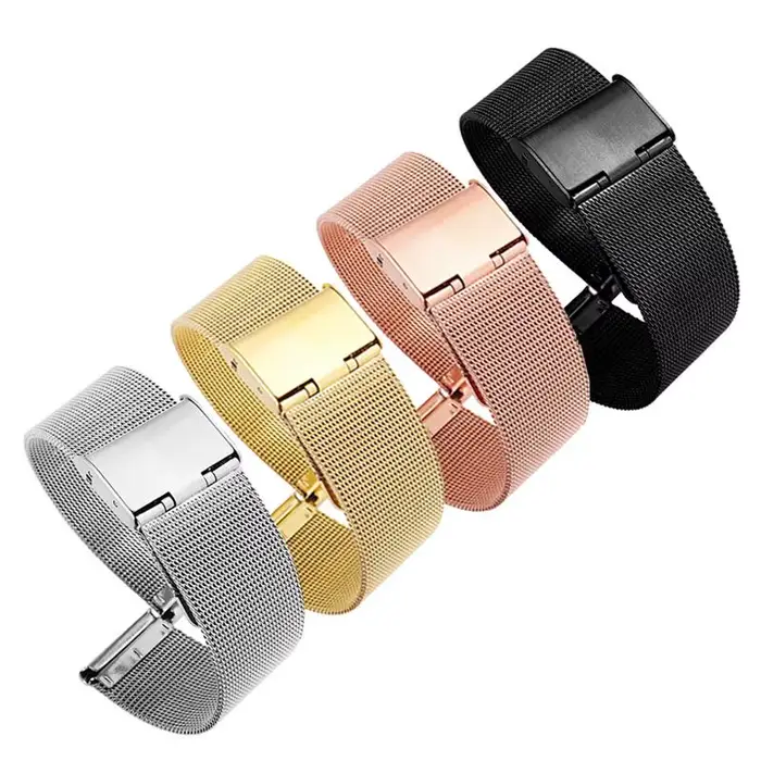 Bracelet de montre en acier inoxydable à dégagement rapide pour femmes et hommes occasionnels et spéciaux