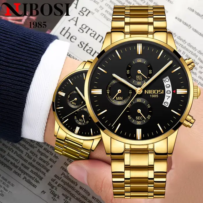 NIBOSI hommes montres de luxe haut marque Relogio Masculino célèbre