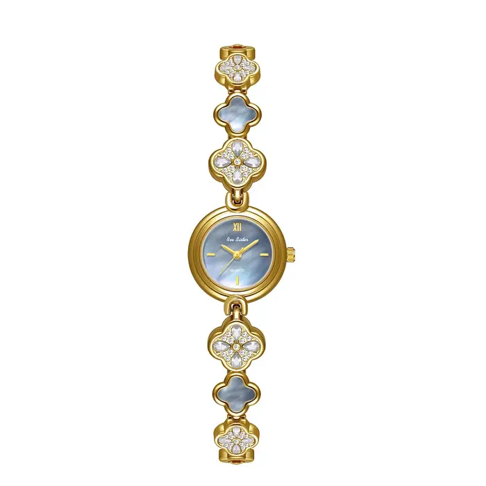 Montre pour femme avec cadran en coquille bleue naturelle