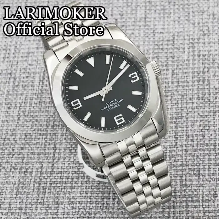 Montre homme résistante à l'eau avec verre saphir lumineux et mouvement quartz Ronda 515 pour occasions spéciales et personnalisation