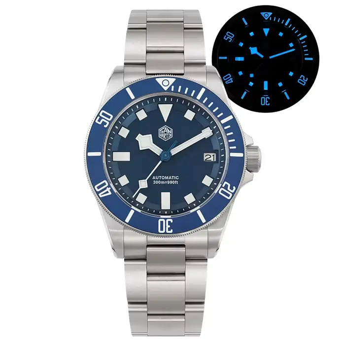Montre de plongée en titane San Martin SN0121TD, mouvement automatique ST2130, titane de grade 5, ét