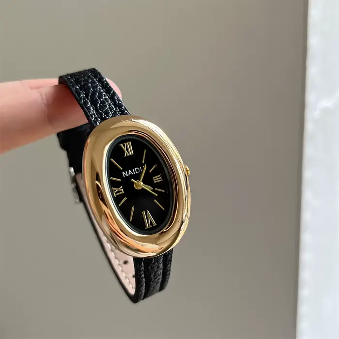 Vintage cadran ovale femmes montre bracelet en cuir décontracté analogique montres à Quartz femme montre-bracelet livraison directe horloge Reloj De Mujer