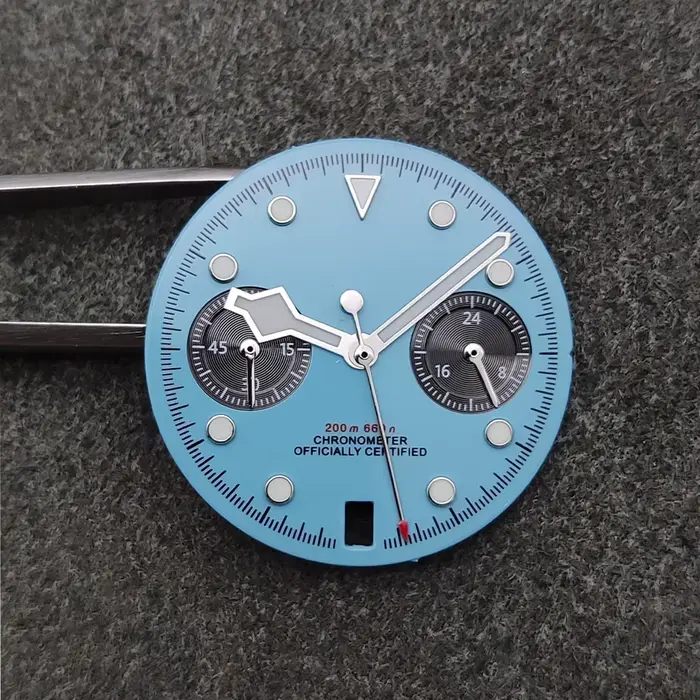 Cadrans de montre Excellent 29.5mm VK64 cadran blanc noir rose bleu ciel vert lumineux ajustement