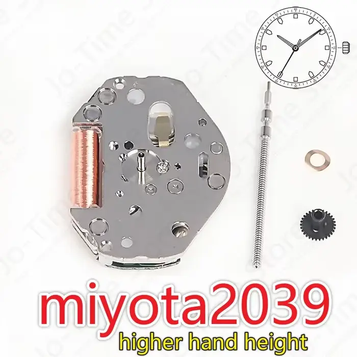 Nouveau mouvement de montre à quartz Miyota 2039 authentique, 3 aiguilles, pièces de montre automati