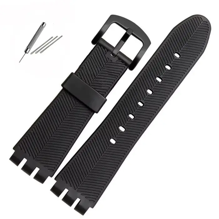 Bracelet en caoutchouc de Silicone 23mm pour montre Swatch YOS440 449 401G 447 448 IRONY, Bracelet d