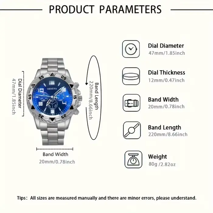 Montre à quartz pour hommes