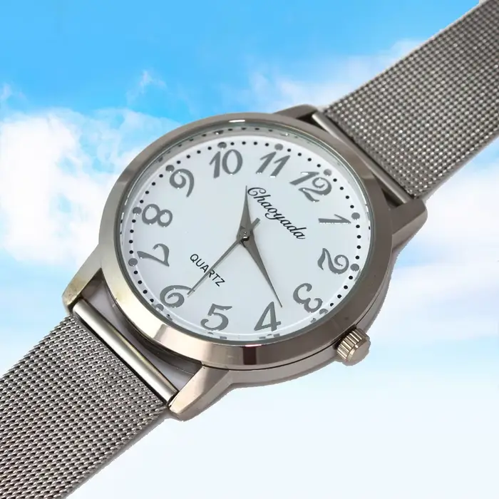 Montre de mode originale élastique Bracelet en acier montres à Quartz vieux hommes et femmes
