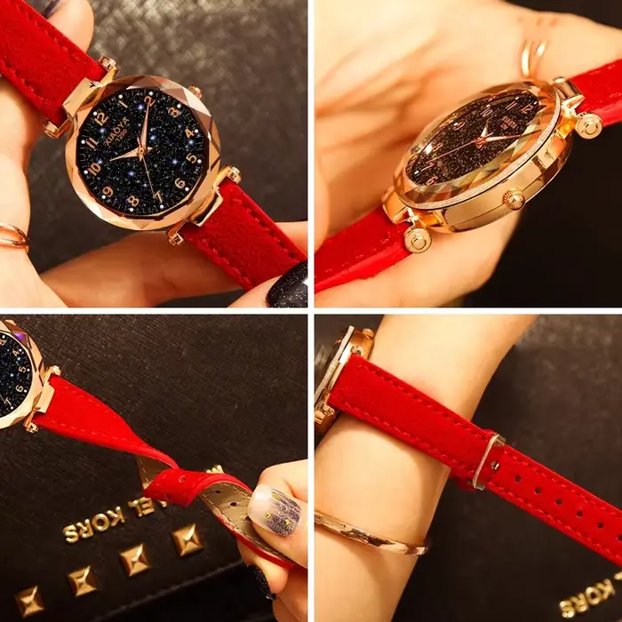 Montre ciel étoilé de luxe pour femme