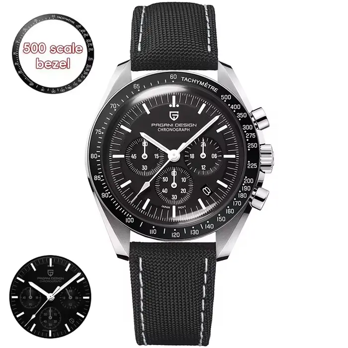 PAGANI DESIGN 2026 nouvelle lune montres pour hommes montre à Quartz de luxe pour hommes VK63 chrono