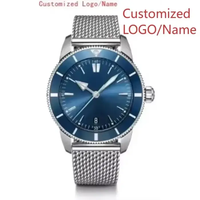 Montre Superocean personnalisée homme avec mouvement automatique résistance à l'eau 3 bars design luxe occasions spéciales sportives