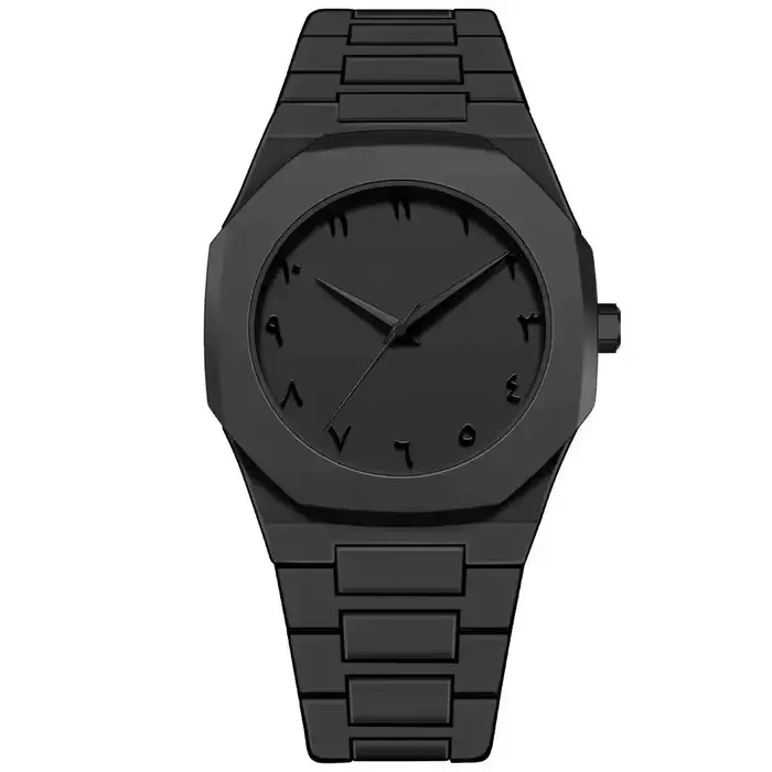 Nouvelle montre pour hommes à la mode Simple noir mâle montres à Quartz arabe numérique décontracté goutte