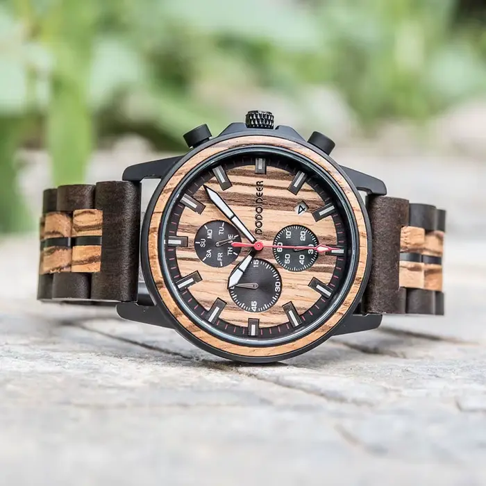 DODO DEER montres pour hommes chronomètre à Quartz mâle chronographe en bois montre-bracelet affichage de la Date montres meilleure vente OEM