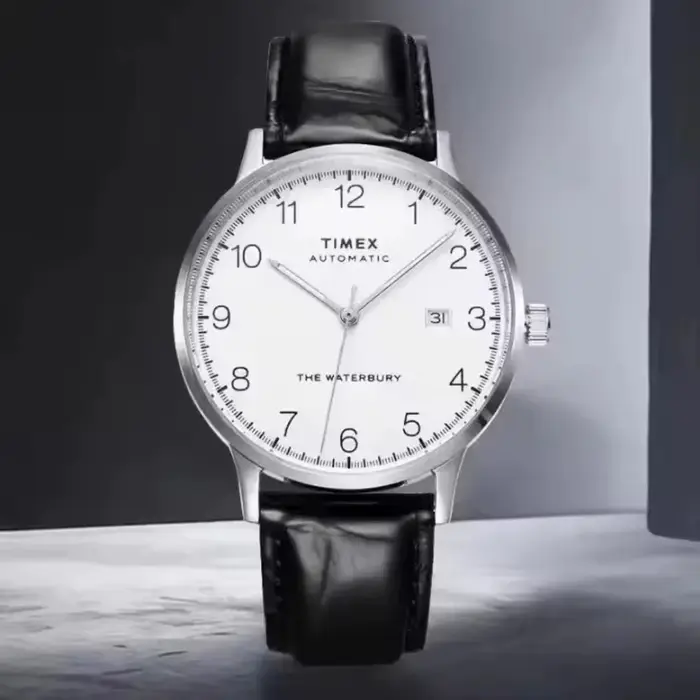 Montre automatique TIMEX pour homme, montre de luxe avec calendrier, bracelet en cuir véritable, montre automatique