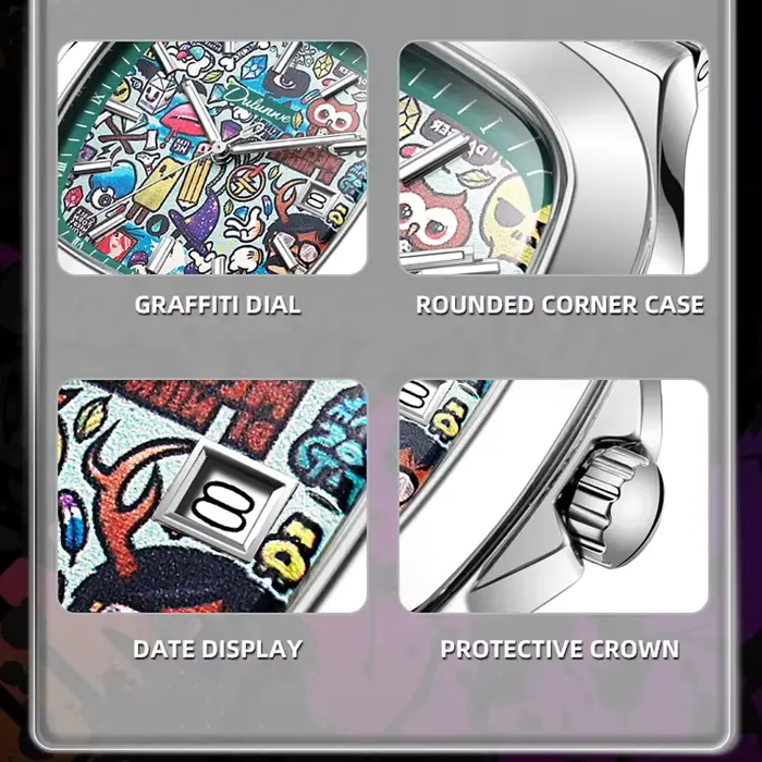 Nouveau Style Hip hop hommes montres de luxe automatique