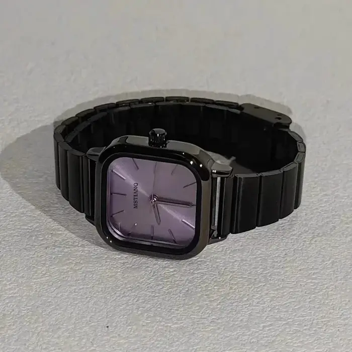 Offre spéciale marque de luxe montre noire femmes mode montres à Quartz dames réglable bracelet en acier inoxydable