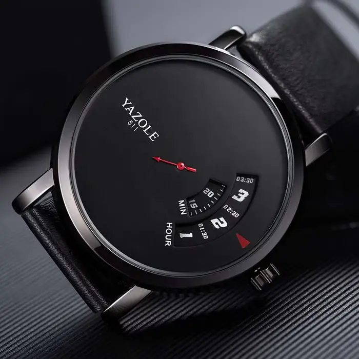 YAZOLE hommes montres offres spéciales mode bracelet en polyuréthane décontracté Unique montre à Quartz