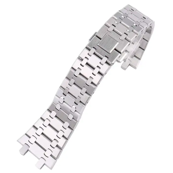 Bracelet de montre en acier inoxydable massif pour homme