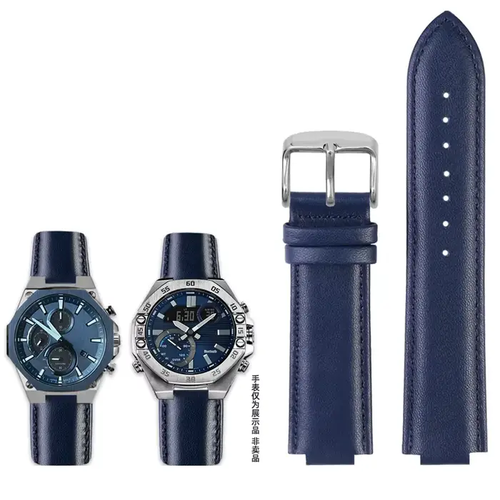 Bracelet de montre en cuir convexe modifié pour Casio EDIFICE série EFS-S570YD ECB-10YD Bracelet pou