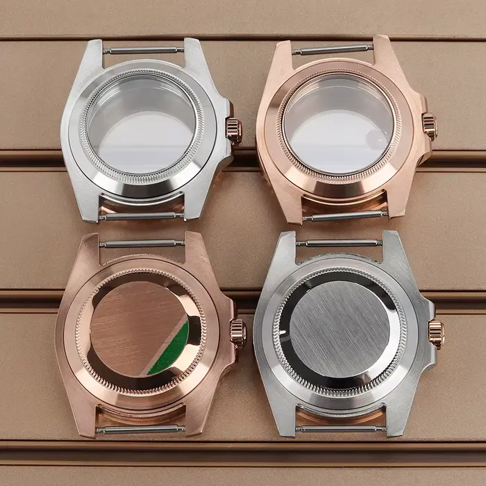 Boîtier de montre pour femme en or rose 40 mm pour cadran de 28